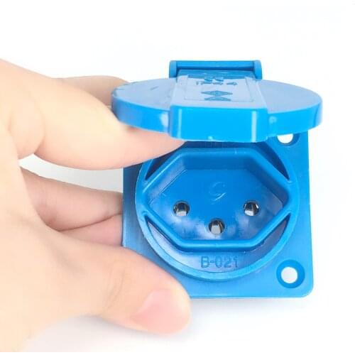 Switzerland Waterproof Industrial Socket IP44 Swiss AC Power Socket 10A Dustproof Power Connector Electrical Socket With cover