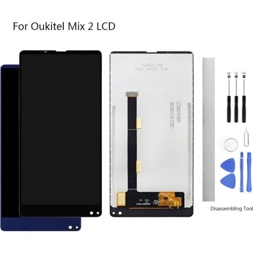 Display Screen Replace for Oukitel Mix 2 LCD Touch Screen 5.99 inch black white for Oukitel Mix 2 Touch Screen