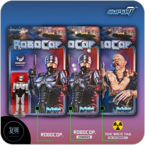 Super7 RoboCop 3.75inch Renaction Figure Hang card Collectible Model Toy Action Figure Doll Gift