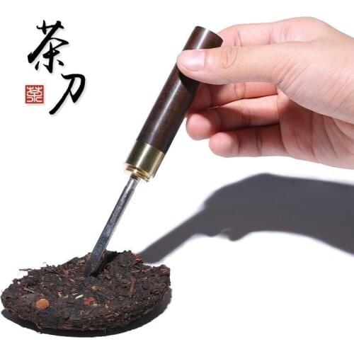 Tibetan tea tea pot of the world tea cake tea knife decomposition accessories tools manual cone ebony tea knife