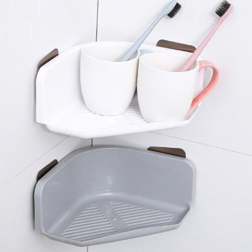 Corner Drain Shelves Bathroom Storage Rack Bathroom Punch-Free Powerful Wall-Mounted Wash Shelf