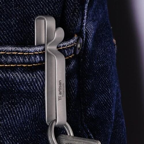 Outdoor titanium alloy keyring car keyring light double button multifunctional carry-on