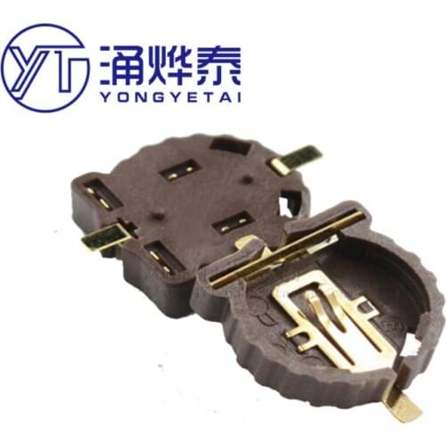 1220 battery holder CR-1220 gold-plated CR1220 button battery two foot patch Free shpping