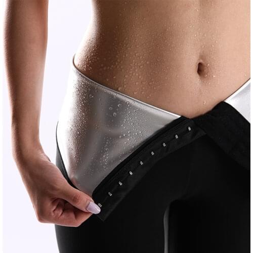 Womens Silver ion coating Thermo Pants Sweat Sauna Suits Body Shapers Woman Waist Trainer Slimming Shorts Girls Fitness Leggings
