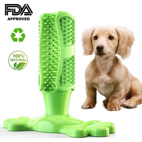 Dog Toys Rubber Chew Toy For Teeth Cleaning Dog Toothbrush Safe and Harmless Pet Brushing Stick Interactive Toy Puppy Supplies