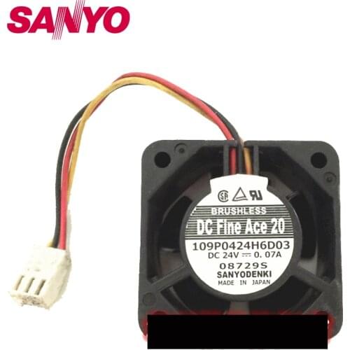 109P0424H6D03 4020 40mm 24V 0.07A 4CM 3-wire DC cooling fan 40 * 40 * 20MM