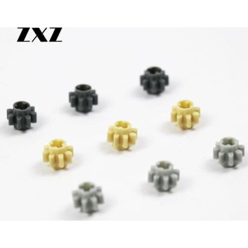 20 Pieces Technic Gear Cross Hole z8 3647 Technic Building Blocks Bulk Parts Kids Toys Gear Building Blocks 8 Tooth