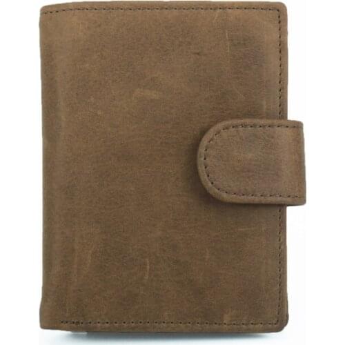 2019 New luxury Imported top layer cowhide RFID anti-magnetic wallet genuine leather vintage style men short purse