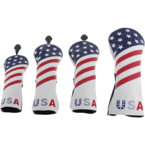 4pcs/Set Golf Driver Leather Covers Waterproof Beautiful with Good protection