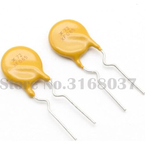 50PCS PPTC Resettable Fuse 72V 0.65A 650mA Pitch 5mm DIP Type
