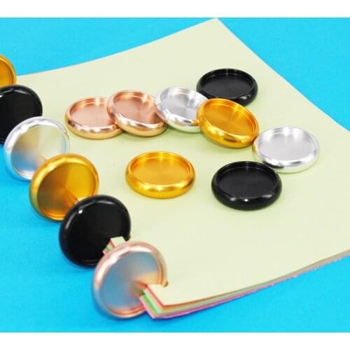60pcs 24mm Metal Planner Discs Mushroom Expander Rings Discs Binder Notebook Binder Ring DIY Planner Accessories School Supplies