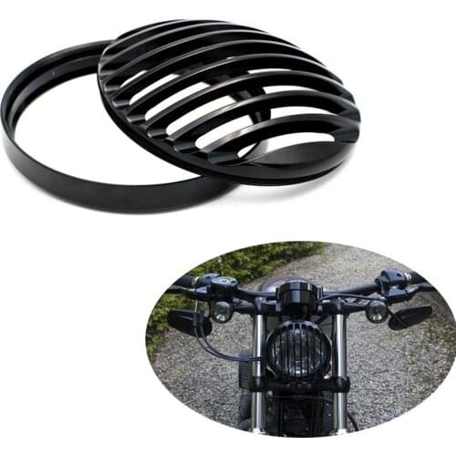 Motorcycle accessories 5.75" 5 3/4" Led Headlights Grill Cover Kit for Harley Sportster 883 XL1200 Iron