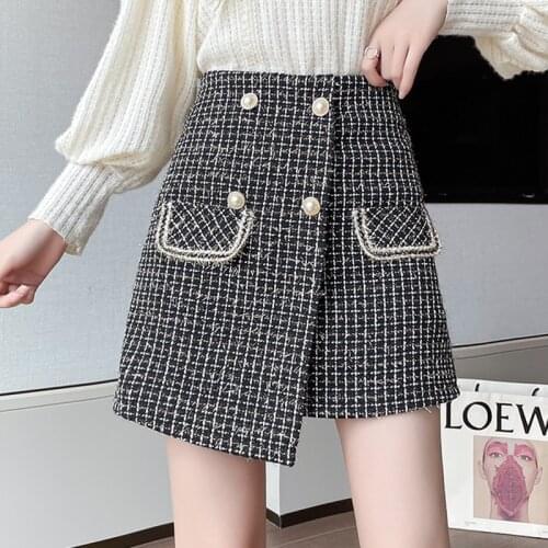 CBAFU Plaid Pencil Skirts