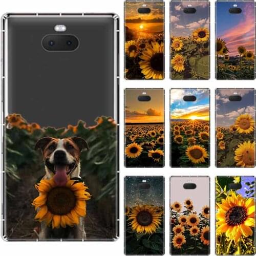 Summer Sunflower soft TPU Case For Sony Xperia X XA XA1 XA2 XA3 XZ XZ1 XZ2 XZ3 XZ4 L1 L2 L3 Plus Compeact