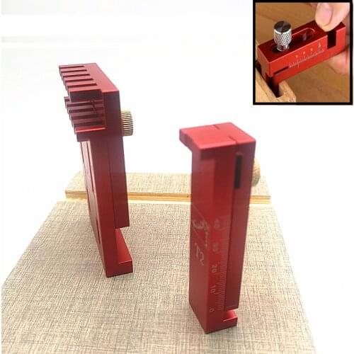 Woodworking Tools Sawtooth Carpenter Ruler Gap Gauge Measuring Ruler Aluminum Alloy Depth Gauge Carpenter Ruler