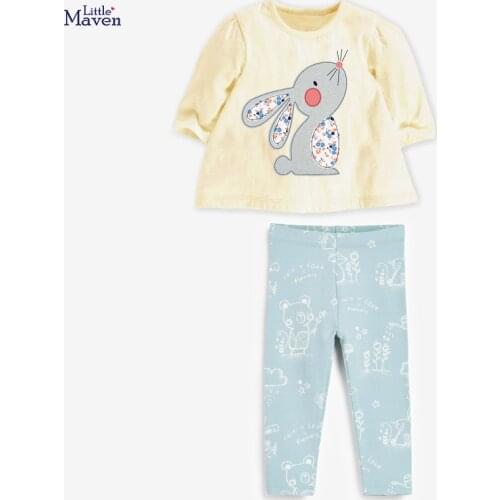Kids Cute Costume 2021 Autumn New Arrival Clothes Sets For Baby Girl European And American Wear Cartoon Mouse Printed