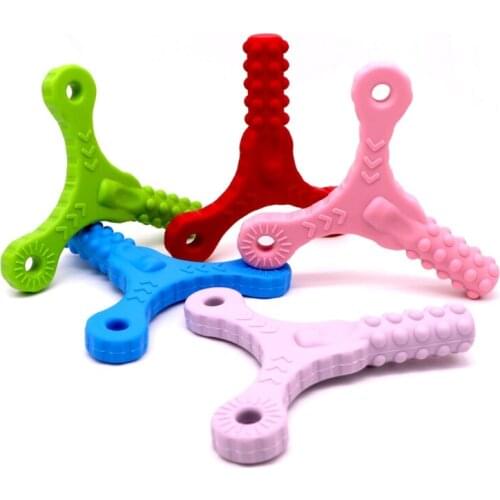 Baby Silicone Teether Newborn Teething Biting Stick Chewing Nursing Soother Molar Sensory Toy for Autism Infants