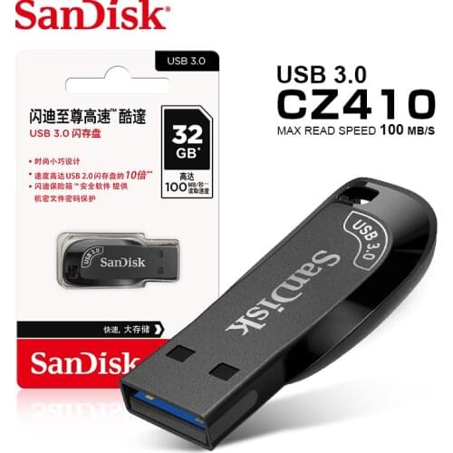 SanDisk usb flash drive 64gb 32GB 100% Original USB 3.0 CZ410 Flash Drive color negro 128GB 256GB Pen Drive Memory Original