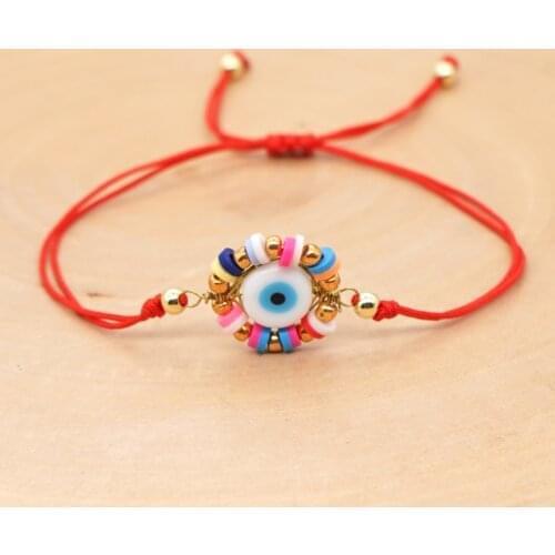 Go2Boho Red String Bracelet Greek Eye Braclet Evil Eye Bracelets for Women Pulsera 2021 Trendy Jewellery Adjustable Rope Bangle