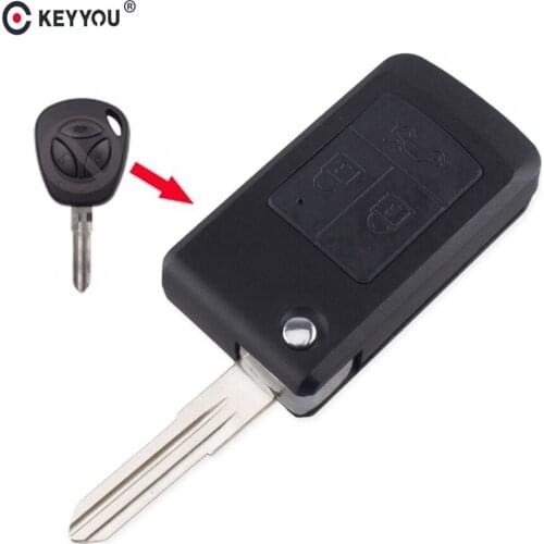KEYYOU 3 Button Modified Flip Key Remote Car Key Case Shell For LADA Priora Niva Vaz Granta Samara 2108 XRay Sedan