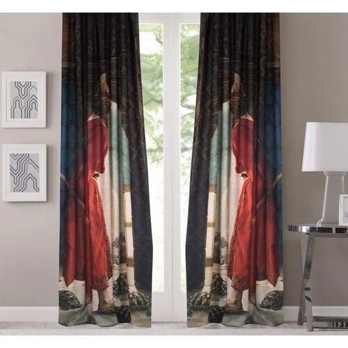 Kozzy Home RFE166 Satin Printed Single Wing Backdrop Curtain 135x270 cm