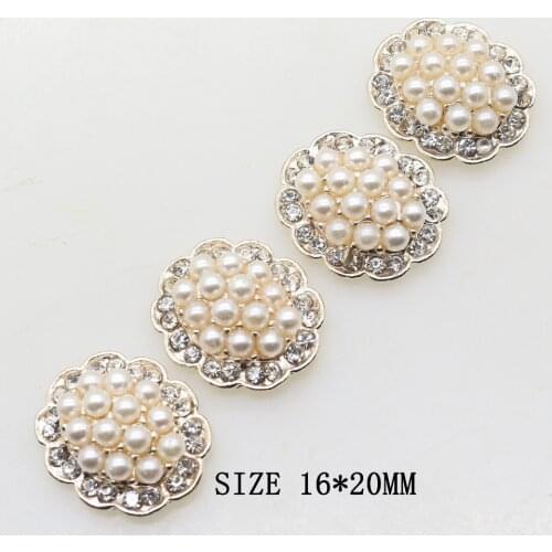 Hot Sales 10pcs/Lot Oval Pearl Alloy Buttons Decor accessories DIY Sewing Beautiful Button Wedding Wholesale Price