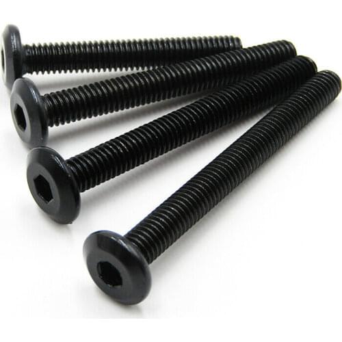 M6 M8 Black Carbon Steel Furniture Connector Bolts Hex FLAT HEAD Allen Screws Hex Bolts