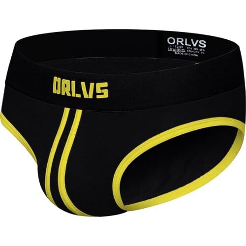 ORLVS Mens Briefs Underwear Men Sexy Jockstrap Pouch Cuecas Man Cotton Panties Thongs Mesh Underpants Gay Slip Homme Srting