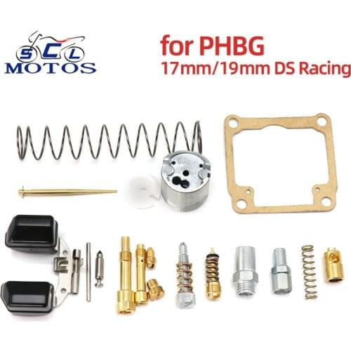 Sclmotos- Motorcycle Motorbike Carburetor Repair Kit Set Fit For Dellorto PHBG DS Racing 17mm 19mm Float Axle Needle Valve Race