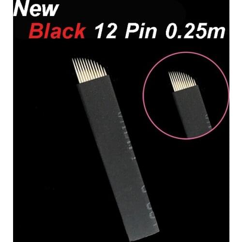 New Tattoo Needle 12 Flex Lamina Agulhas Tebori Blade for Manual Eyebrow Pen Microblading Needles 12 Pins for Pernement Makeup