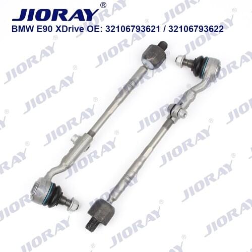 JIORAY Pair Front Steering Tie Rod Head Assembly For BMW 3 Series E90 E91 E92 X1 E84 xDrive 32106793621 32106793622