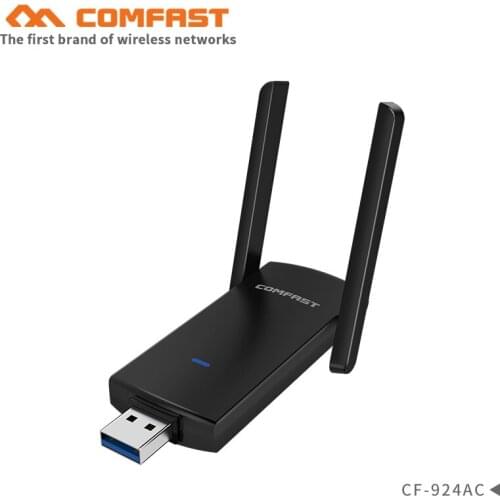 RTL8812BU chip Long range 1300Mbps 2.4Ghz 5ghz Dual Band Network Card Wifi Adapter PC Wifi Receiver 2*2dBi external Wifi Antenna