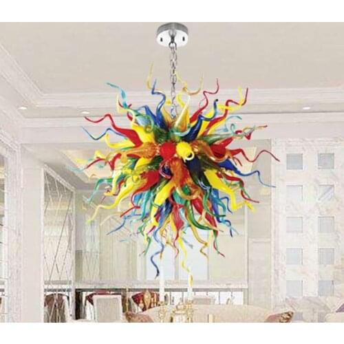 Modern Lamps Art Multicolor Balls Lamp 100% Mouth Blown Murano Glass Style Chandelier Lighting