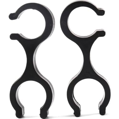 2pcs Walking Stick Buckle Trek Basket Rubber Tip Carbon Fiber Hike Poles Clasp L43E