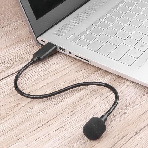 JTKE Flexible USB Microphone Noise Cancelling Mic Portable Studio Speech Audio External USB Microphone for PC Computer Laptop