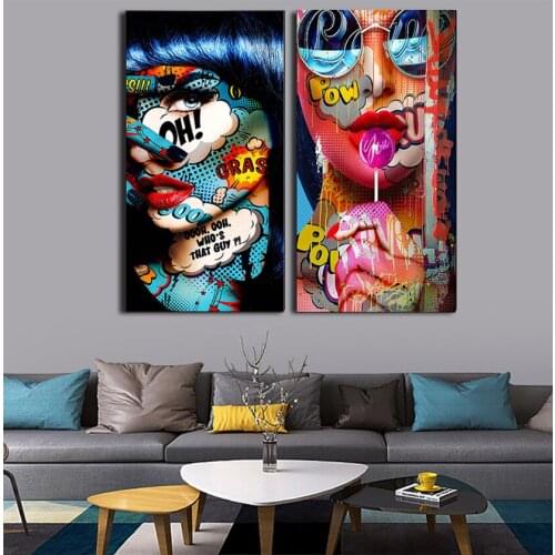 Graffiti Women Diy Diamond Painting Cross Stitch Mosaic Abstract Portrait Full Square/Round Diamond Embroidery Nordic Pop Art