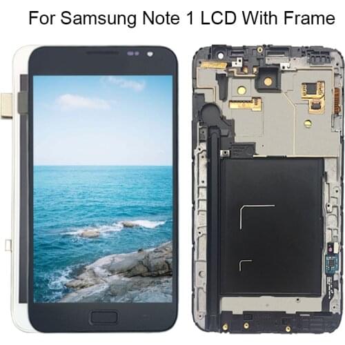 Y-HOIVA Black White Replacement For Samsung Galaxy Note 1 N7000 i9220 LCD Screen+Frame Touch Display Digitizer Free Shipping