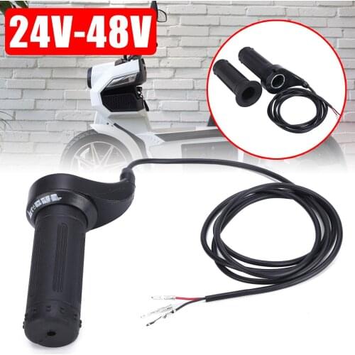 1 Pair 24V-48V 3 Wire Twist Throttle Hang shape Grip Durable 7/8" Handlebar For Electirc Scooter Bike Accessories