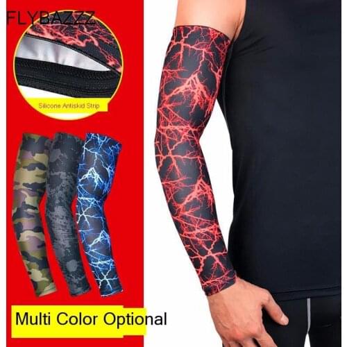 1PCS Breathable Anti-collision Lengthen Sports Arm Guard Sleeve Support Cycling Elbow Pad Brace Outdoor Sunscreen Arm Warmers