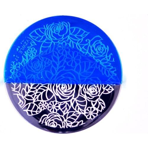 YWK 1 PC Stamping Plates Xmas Flowers Stainless Steel Nail Art Stencil Nail Stamp Template Nail Accessories French Nails