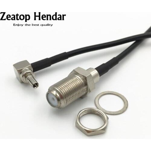 10Pcs Angle CRC9 Male to F Female Nut bulkhead RG174 Jump RF Coaxial Cable for Huawei Modem 10CM 20CM 30CM 50CM 1M 3M 5M