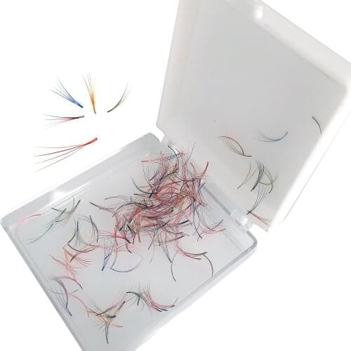 1000 Fans Colored Loose Lashes Fans Russian Volume Heat Bonded 1 Bottle Premade Fans Small Jar Bulk Eyelash Extension