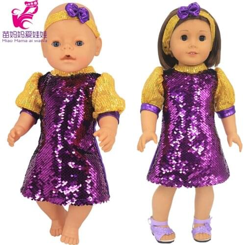 18-inch Girl Doll Purple Jacket Skirt, Suitable for 43cm Baby Doll Suit Wearing Birthday Gift for Girl