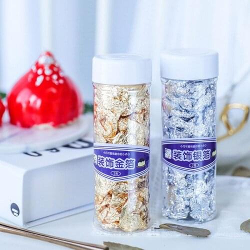 2g Gold Silver Foil Cake Decoration Beauty Ice Cream Dessert Cooking Drink Food Decorative