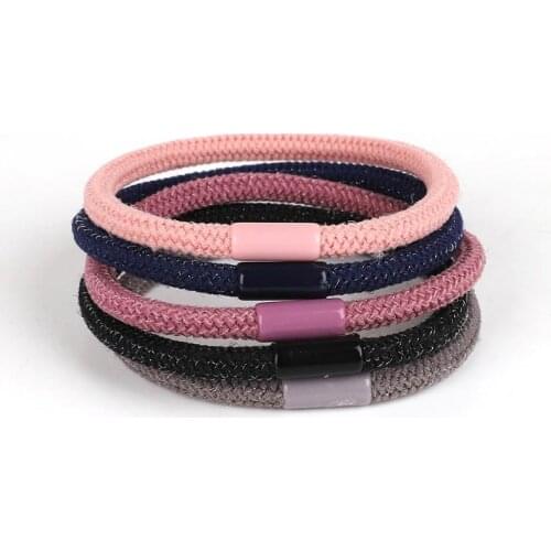 10pcs/lot Candy Colors Nylon Elastic Hair Bands 5.5CM Children Ponytail Holder Rubber Bands Kids Hair Accessories