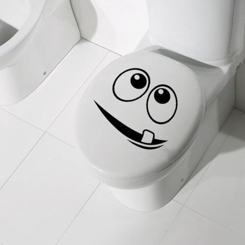 5 Styles Creative Funny Waterproof Stickers Bathroom WC Toilet Decoration PVC Waterproof Wall Sticker Home Decor Toilet Stickers