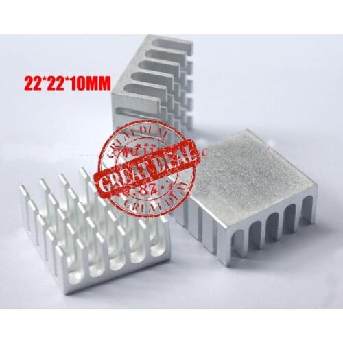 Free Ship with tracking brand new 100pc high quality aluminum heatsink 22*22*10MM IC heatsink