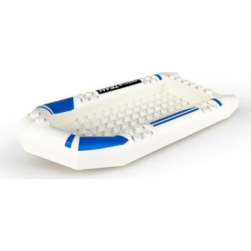 Block Toy Baseplates Rescue Team Boats Kids DIY Army Team Design Toy Tools Boy Birthday Gift Eudcational Toys White Green Black