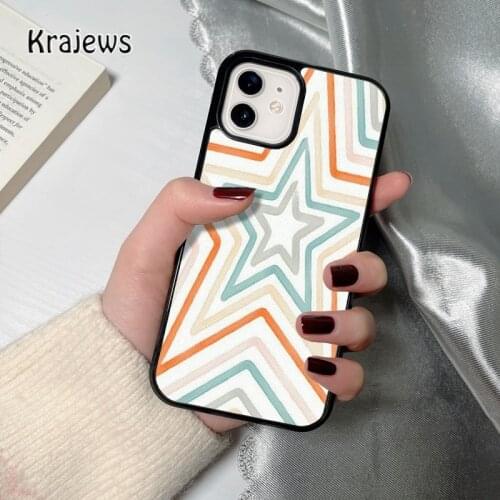 Krajews Star Line coque Phone Case for iPhone 12 mini 5 6S 7 8 PLUS X XS XR 11 PRO MAX SE 2020 Back Cover Funda Shell