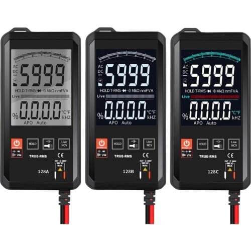 Digital Multimeter Smart Touch Screen DC Analog Bar True RMS Tester Transistor Capacitor NCV Testers Meter